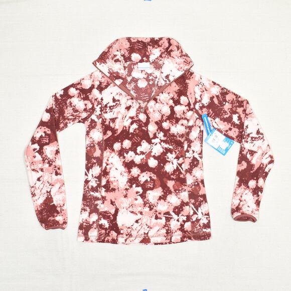 NEW Columbia Women's Pullover Polyester Red Size XS Arctic Air Printed Half - Picture 2 of 8